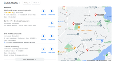 Google Map Business Listing East Auckland Website